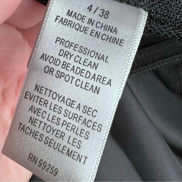 Vera Wang Black Silk Strapless Pocket Dress with Rhinestone Belt Size 4 - Picture 14 of 14